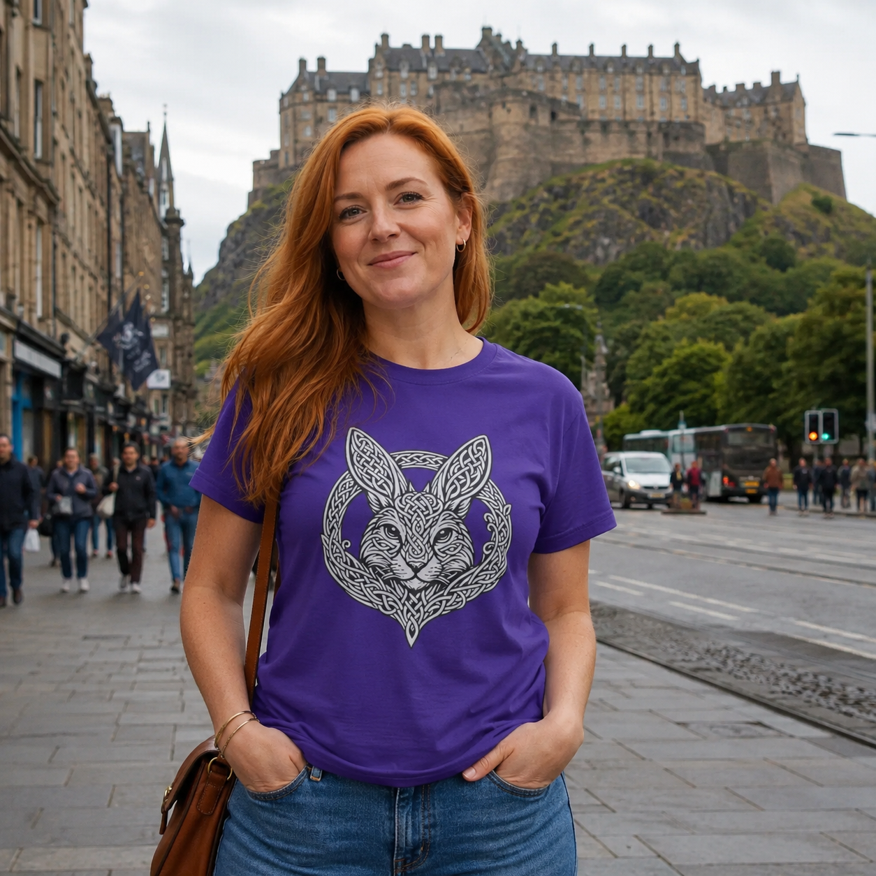 Celtic Knot Rabbit Head Graphic Classic Fit T-Shirt