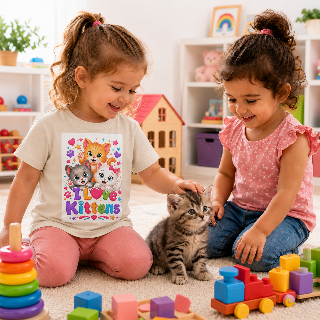 I Love Kittens Kids Cat T-Shirt
