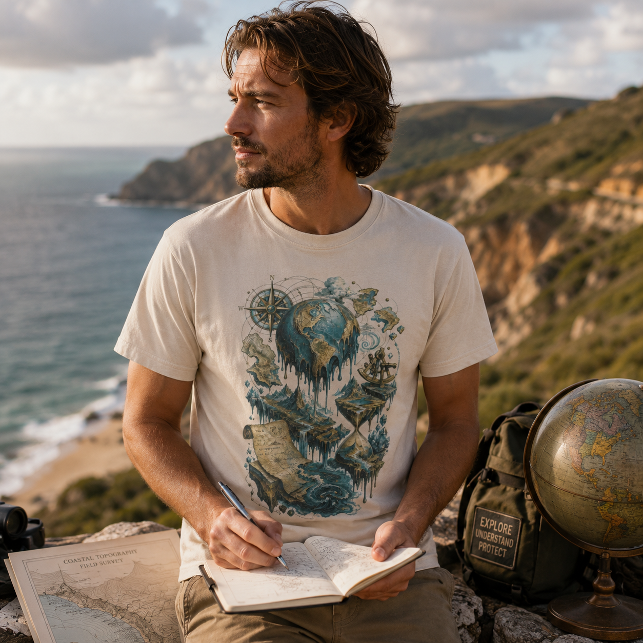 Geography Surreal Education Graphic T-Shirt